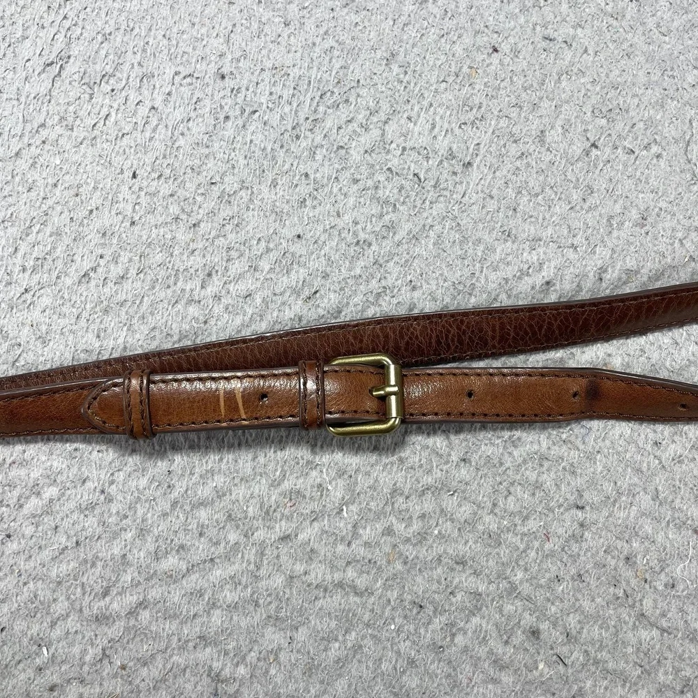 Frye Crossbody Bag Womens Small Brown Leather Buckle Claude Adjustable Strap